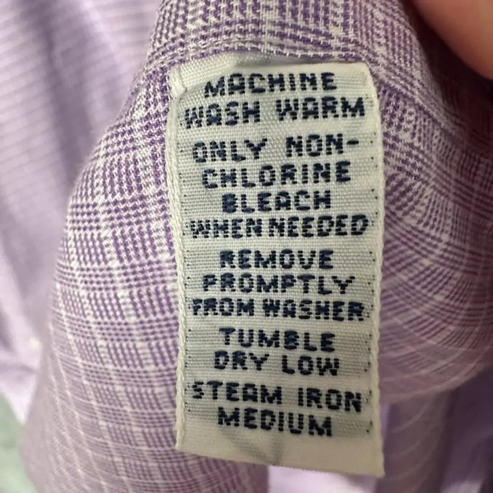 Ralph Lauren Shirt Mens 15 1/2-33 Purple Long Sleeve Button Up Yarmouth Preppy - Picture 5 of 11